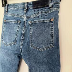 Ksubi Jeans Size 25 Skinny Tight T Box Print Back Cross Embroidery Stretch